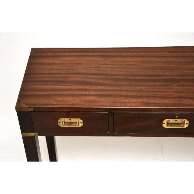 Antique Military Campaign Console Table, 1930s For Sale - Image 6 of 11