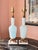 Mid 20th Century Pale blue Murano glass table lamps with gold metal and marble bases - a Pair For Sale In Kansas City - Image 6 of 13