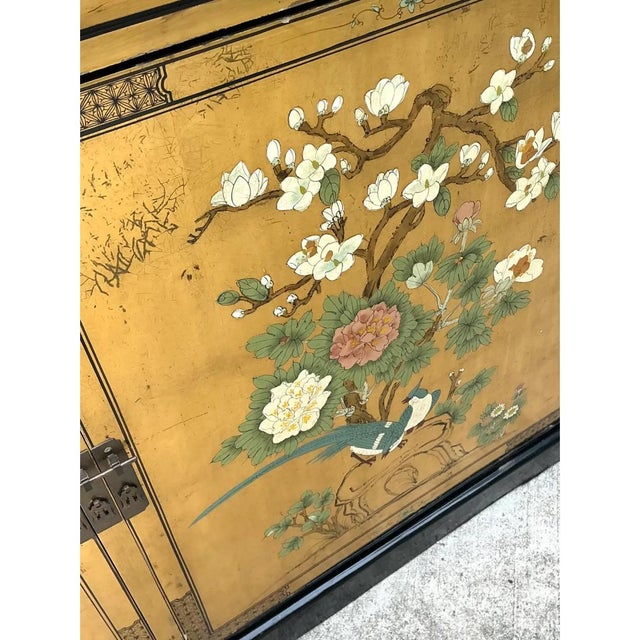 Vintage Chinoiserie Gilt Floral Dry Bar For Sale - Image 9 of 12