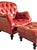 Vintage Thomasville Chesterfield Leather Easy Chair and Ottoman Set For Sale - Image 10 of 12