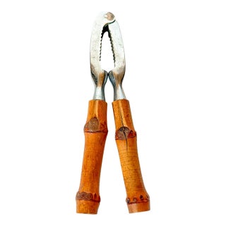 1950s Chinoiserie Bamboo Handle Nutcracker For Sale