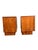 Wood Pair of Mid Century Modern Walnut Nightstands, Canadian Made Two Door Bedside Cabinets For Sale - Image 7 of 16