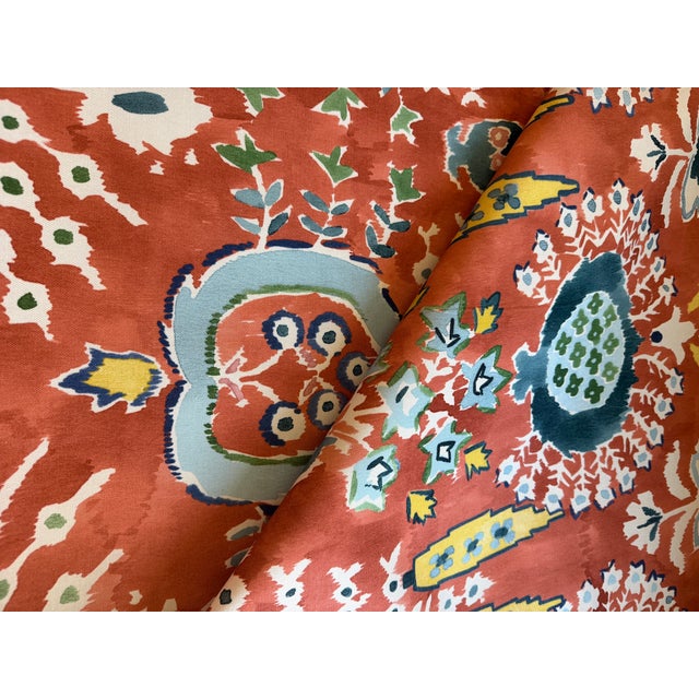 Textile Thibaut F916243 Mendoza Suzani Coral Fabric 8 Yards For Sale - Image 7 of 7