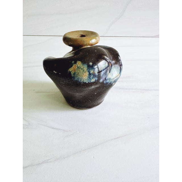 Vintage Midcentury Pottery Vase / Ceramic Weed Pot / Studio Pottery For Sale - Image 10 of 10
