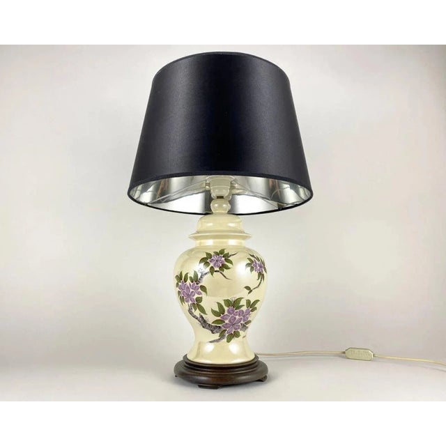 Black Vintage Ceramic Table Lamp by Louis Drimmer, 1970s For Sale - Image 8 of 8