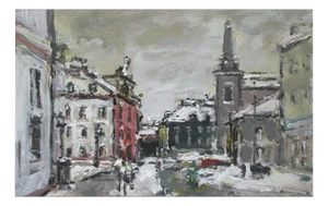 Magdalena Spasowicz, Warsaw: New Town, Acrylic on Cardboard, 2005