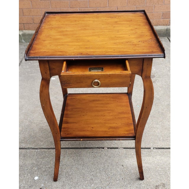 Theodore Alexander Chateaux Du Vallois Yew Wood Tier Side Table For Sale - Image 10 of 10