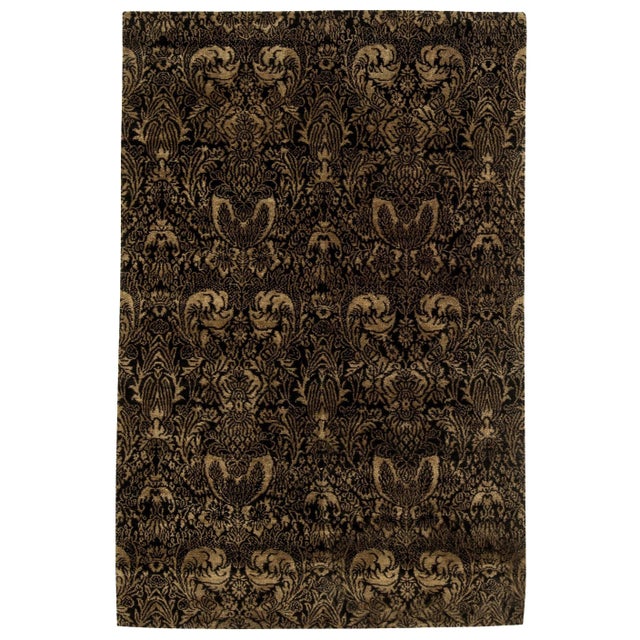 Modern Tibetan European-Inspired Wool & Silk Rug by Doris Leslie Blau For Sale