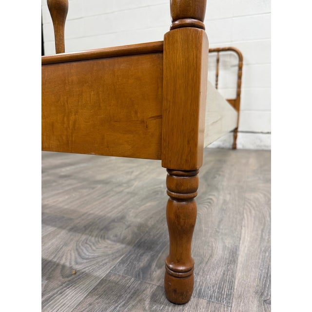 Brown Vintage Twin Size Jenny Lind Bed For Sale - Image 8 of 10