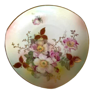 Vintage Schumann Arzberg Germany Bon Bon Dish - Wild Rose, Rounded Triangle Shape