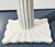 Modern Tapered Organic Fluted Matte White Table Lamp For Sale - Image 4 of 5