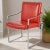 1970s 1970s Chromed Steel & Red Leather Arm Chairs For Sale - Image 5 of 7