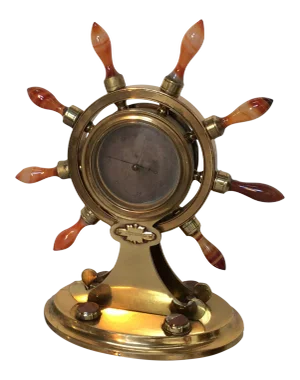 Agate & Brass Nautical Barometer