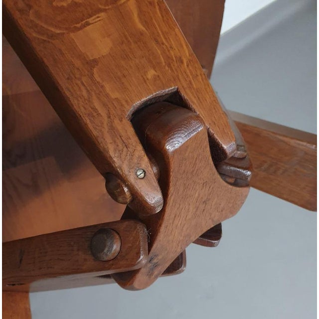 Height-Adjustable Round Coffee Table in Oak, 1960s For Sale - Image 4 of 18