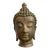 Antique Bronze Buddha Head Bust – 8.5” Tall With Natural Patina For Sale