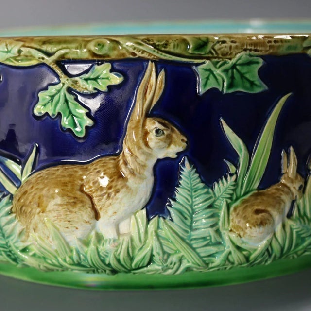 George Jones Majolica Partridge Game Pie Dish For Sale - Image 11 of 17