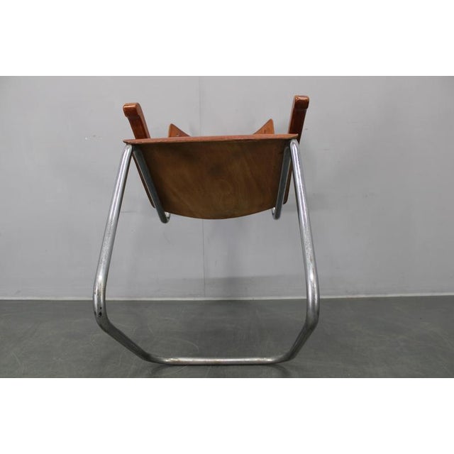 Bauhaus Cantilever Armchair in Chrome Tubular Steel and Beech, 1930s For Sale - Image 16 of 18