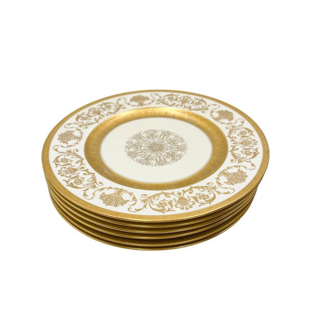 Set of 6 dinner plates by K&A Krautheim Selb, a prominent German porcelain manufacturer with a rich history in the...