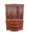 Wood Drexel Furniture New Travis Court Collection Solid Mahogany Traditional Duncan Phyfe Style 49" Bow Front China Cabinet 317-3 For Sale - Image 7 of 13