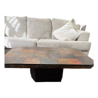 1970s Belgian/French Brutalist Slate Tables For Sale