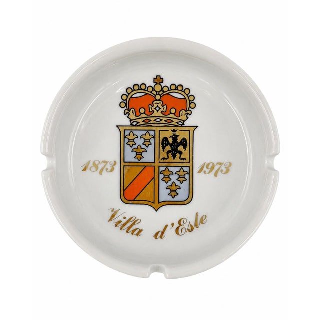 Vintage Villa d'Este Hotel Lake Como Italy Richard Ginori Porcelain Ashtray For Sale - Image 10 of 10