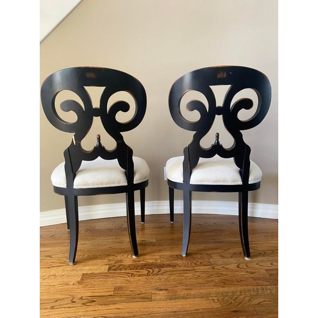 Traditional Pair of Vanguard Biedermeier Side Chairs For Sale - Image 3 of 8