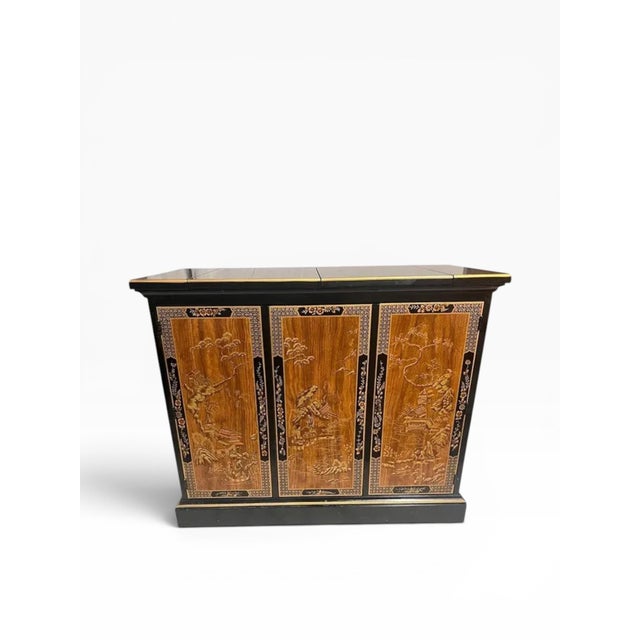 Wood 1980s Drexel Heritage Chinoiserie Server For Sale - Image 7 of 12