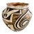 Vintage Acoma New Mexico Hand-Painted Geometric Pottery Vase, 6.5" For Sale