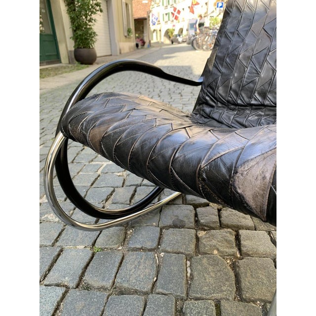 Mid-Century Nonna Patchwork Rocking Chair by Paul Tuttle for Strässle, 1980s For Sale - Image 15 of 18