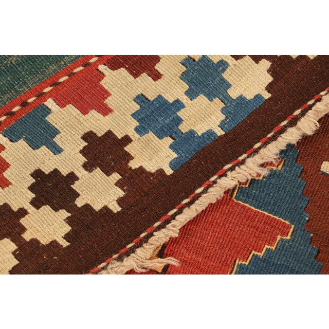 Textile Vintage Kilim With Geometric Patterns, From Rug & Kilim For Sale - Image 7 of 7