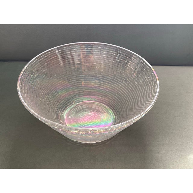 Mid 20th Century Multicolored Iridescent Glass Bowl For Sale In Jacksonville, FL - Image 6 of 8