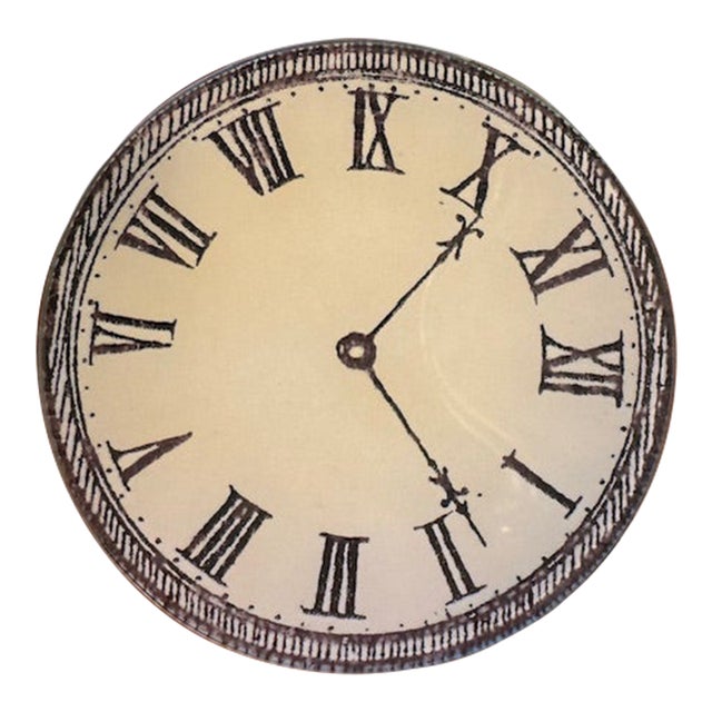 John Derian "Timepiece" Decoupage Plate For Sale