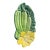 Late 20th Century Italian Majolica Hand-Painted Ceramic Zucchini Flower Serving Dish For Sale