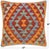 Rows of rust, orange and blue stepped diamonds repeat across a warm orange ground. The pattern runs edge to edge, so it...