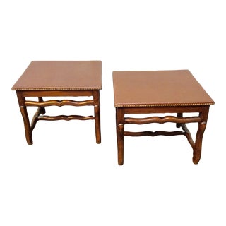 20th Century French Walnut Louis XIII Os-De-Mouton Ottomans - a Pair For Sale