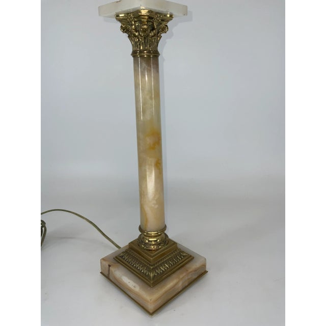 Early 20th Century Vintage Onyx Classical Column Table Tamp For Sale - Image 5 of 13
