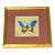 Korean Style Embroidery on Silk of a Butterfly Framed 12.5" For Sale