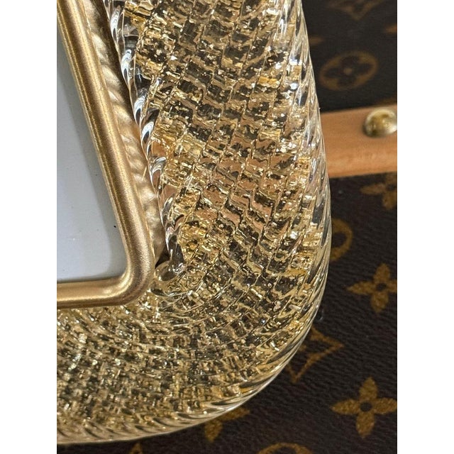 Gold Gold Murano Glass Photo Frame, 2000s For Sale - Image 8 of 12