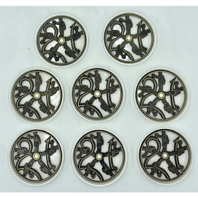 Vintage Set 8 the 21 Club Nyc Restaurant Coasters Barware For Sale - Image 4 of 12