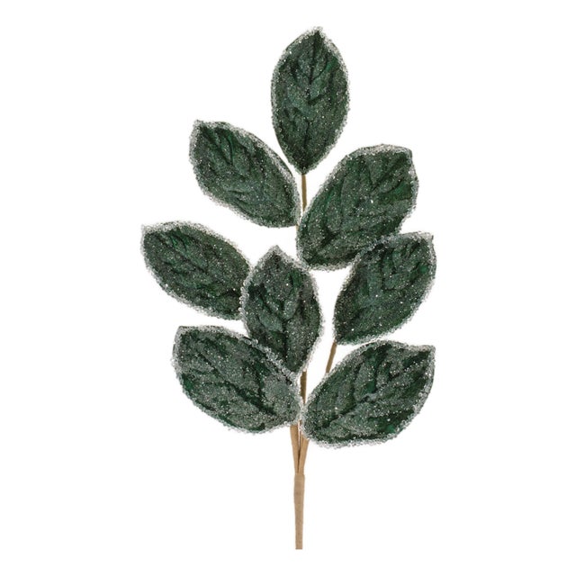 Beaded Magnolia Leaf Spray (Set of 4) For Sale