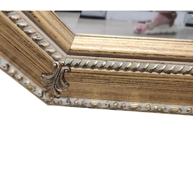 Vintage La Barge Octagonal Gilt Beaded Wall Mirror — Entrée Collection, Made in Italy For Sale - Image 11 of 14