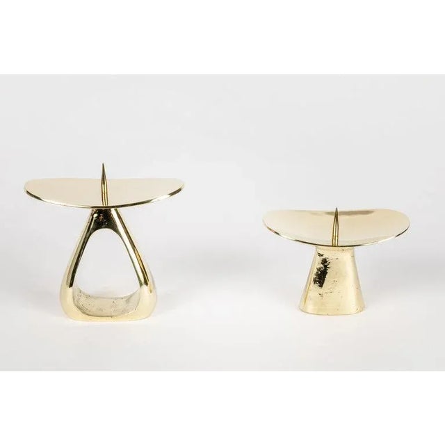 Carl Auböck #3470 Polished Brass Candleholder- A Pair For Sale - Image 10 of 11