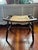 Farmhouse Early 20th Century Curved Woven Rush Seat Primitive Wood Bench For Sale - Image 3 of 8
