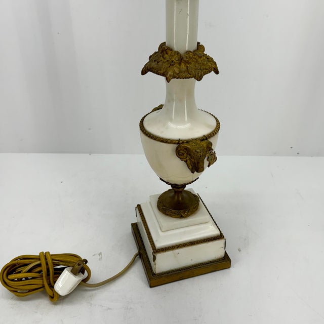 Mid 19th Century Small 19th Century Marble Gilt Bronze Table Lamp For Sale - Image 5 of 12