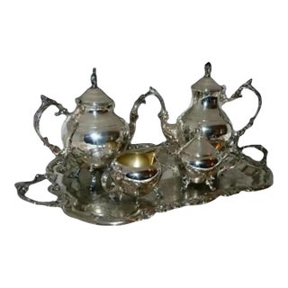 Vintage F. B. Rogers French Rococo Tea & Coffee Set- 5 Pieces For Sale