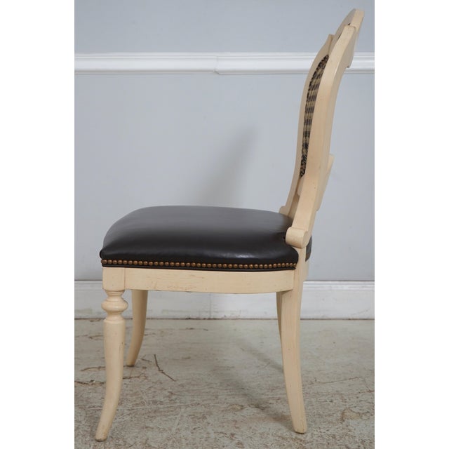 French Country Set of 8 Hickory White Country French Dining Chairs For Sale - Image 3 of 18