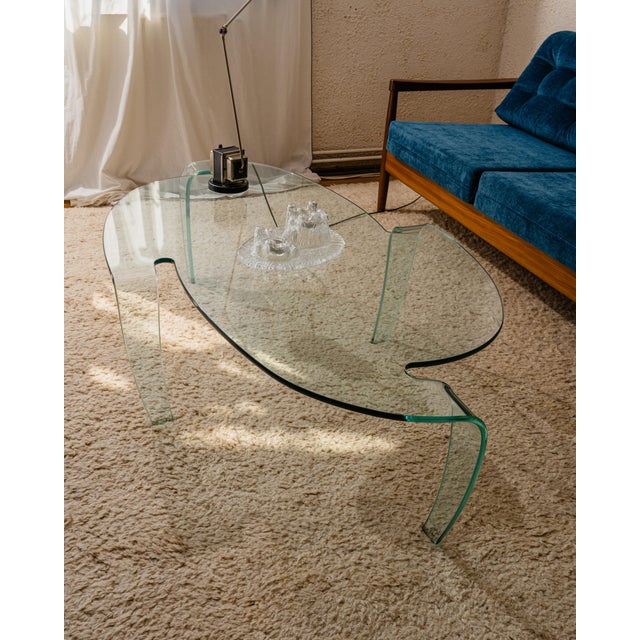 Glass Glass Coffee Table by Hans Von Klier for Fiam, 1990s For Sale - Image 7 of 8
