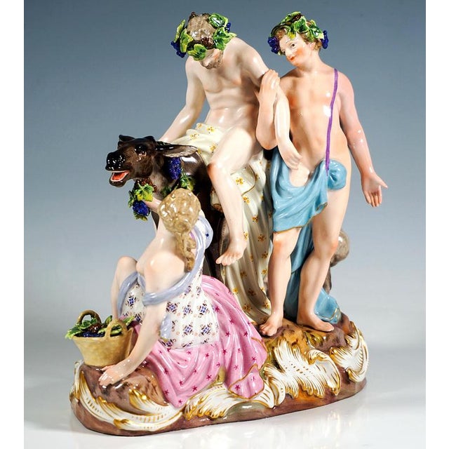 Excellent meisse porcelain group of the 19th century: the group was designed by leuteritz using old moulds based on a...