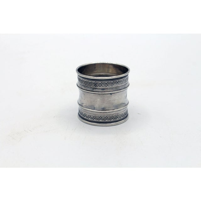 Neoclassical Circa 1860 Coin Silver Napkin Ring For Sale - Image 3 of 8