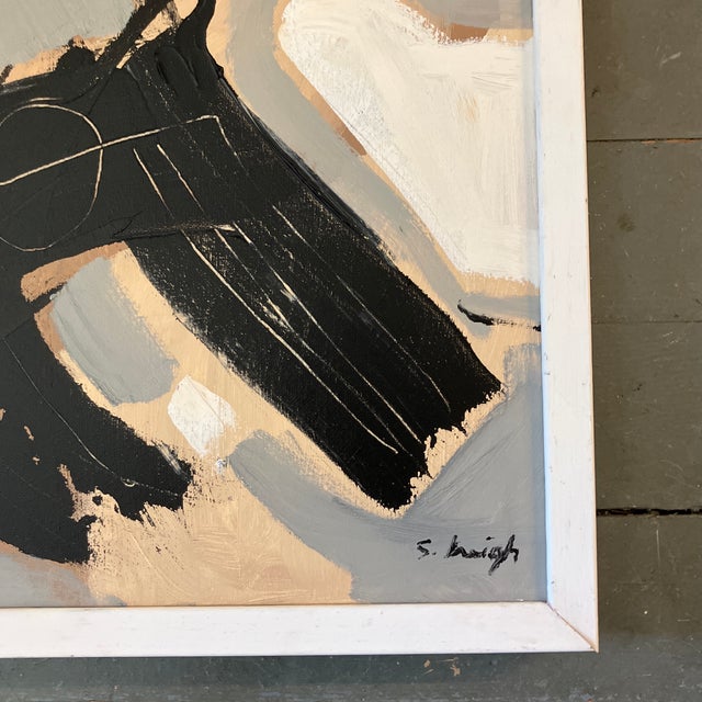 Original 18 x 24 painting on stretched canvas signed bottom right Overall size with simple white frame is19.5 x 25.5